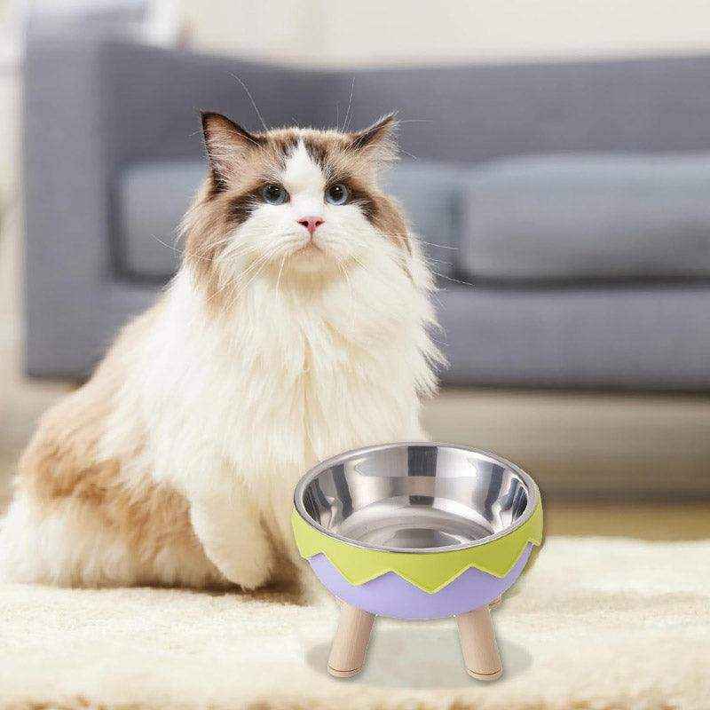 Modern Raised Feeder with Elevated Cat Bowls - Image 2