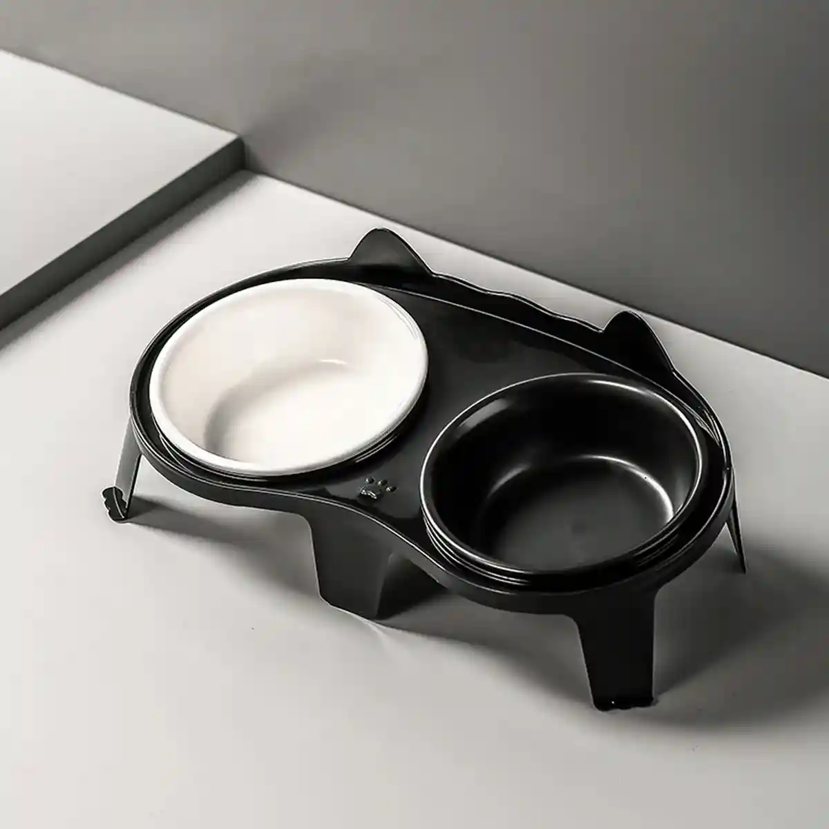 Elevated Ceramic Cat Food Bowls Set with Stand - Image 11