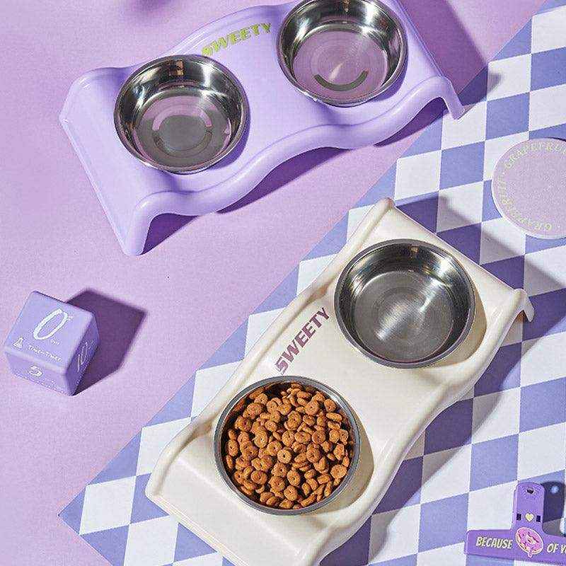 Modern Double Feeder with Elevated Pet Bowl Design for Cats and Small Dogs - Image 8
