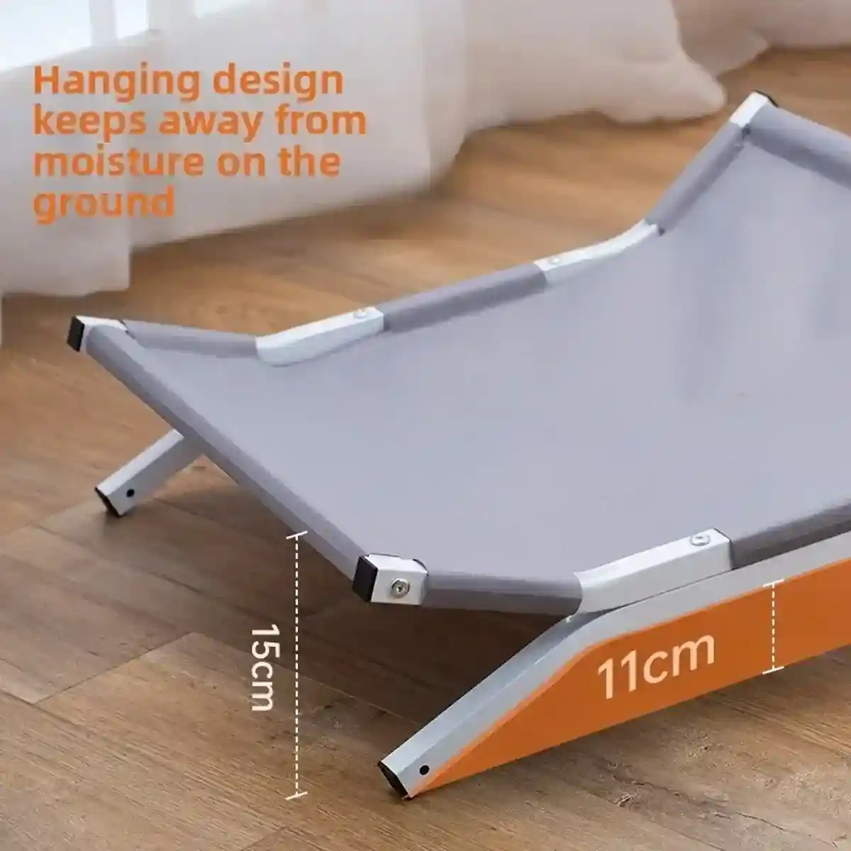 Elevated Pet Camp Bed Breathable Mesh & Steel Frame - Image 5