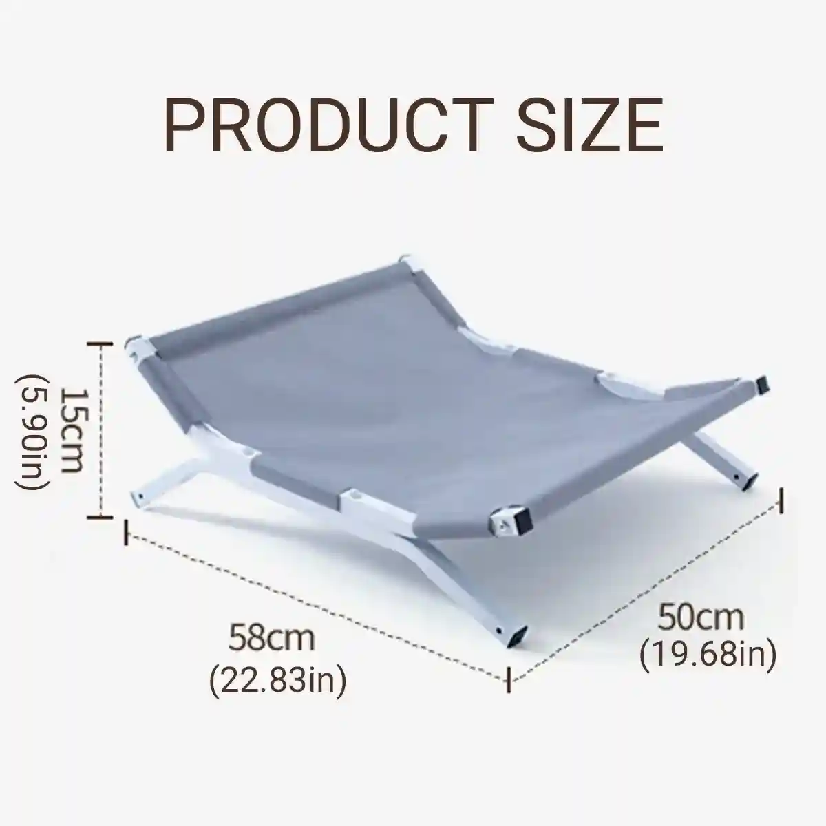 Elevated Pet Camp Bed Breathable Mesh & Steel Frame - Image 7