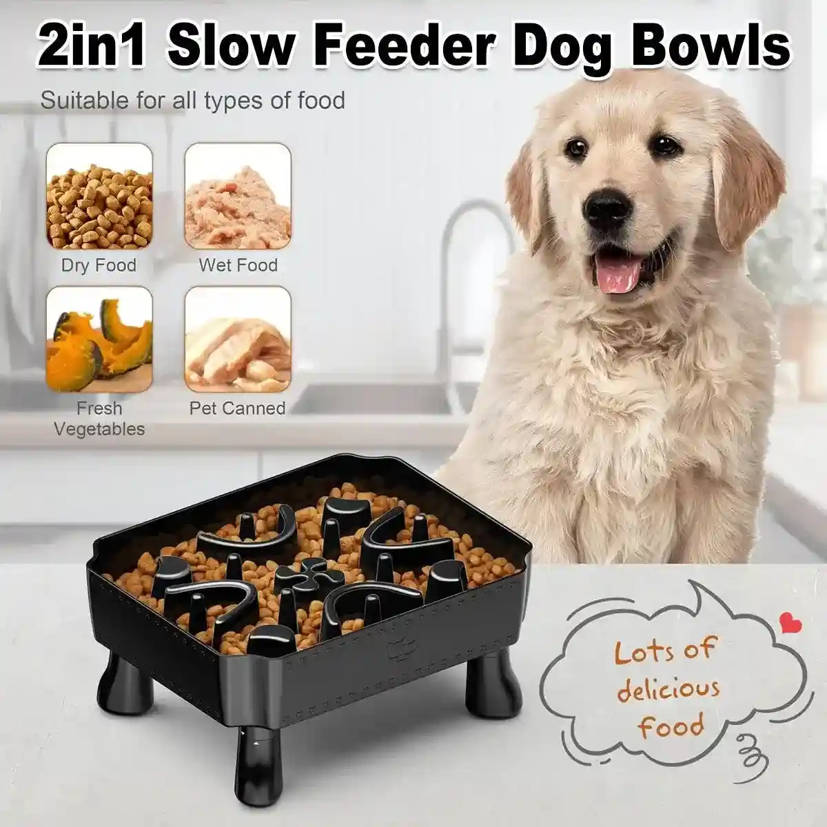 Elevated Slow Feeder Bowl for Pets Large Capacity & Anti-Slip Design - Image 11