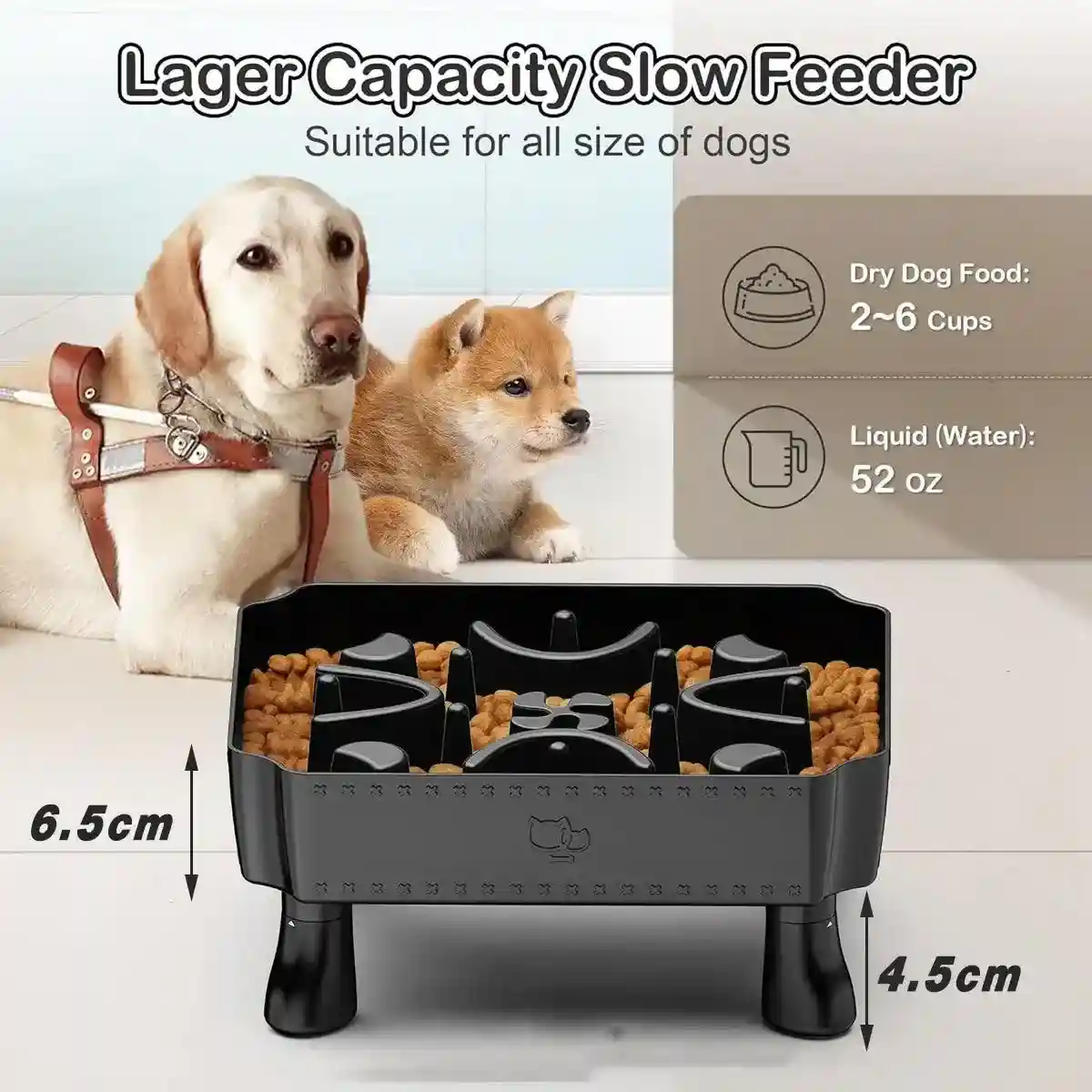 Elevated Slow Feeder Bowl for Pets Large Capacity & Anti-Slip Design - Image 13