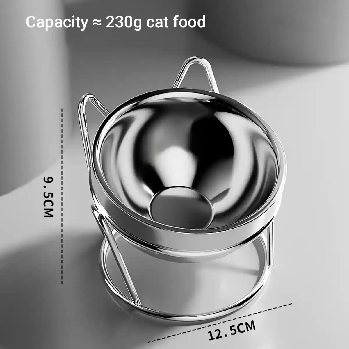 Elevated Stainless Steel Cat Bowl - Image 5