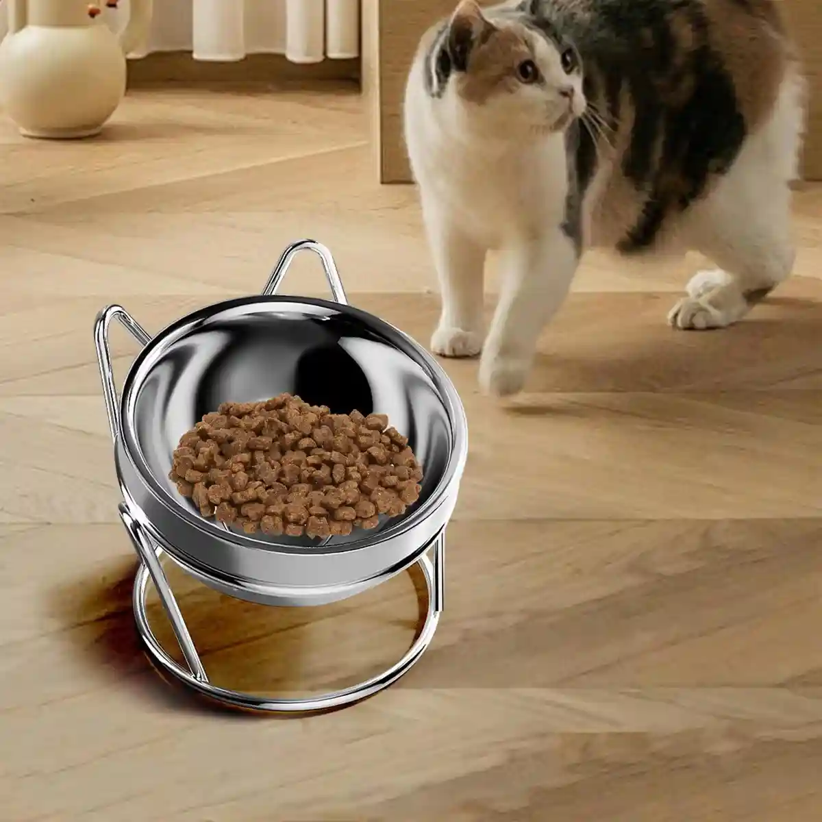 Elevated Stainless Steel Cat Bowl - Image 8