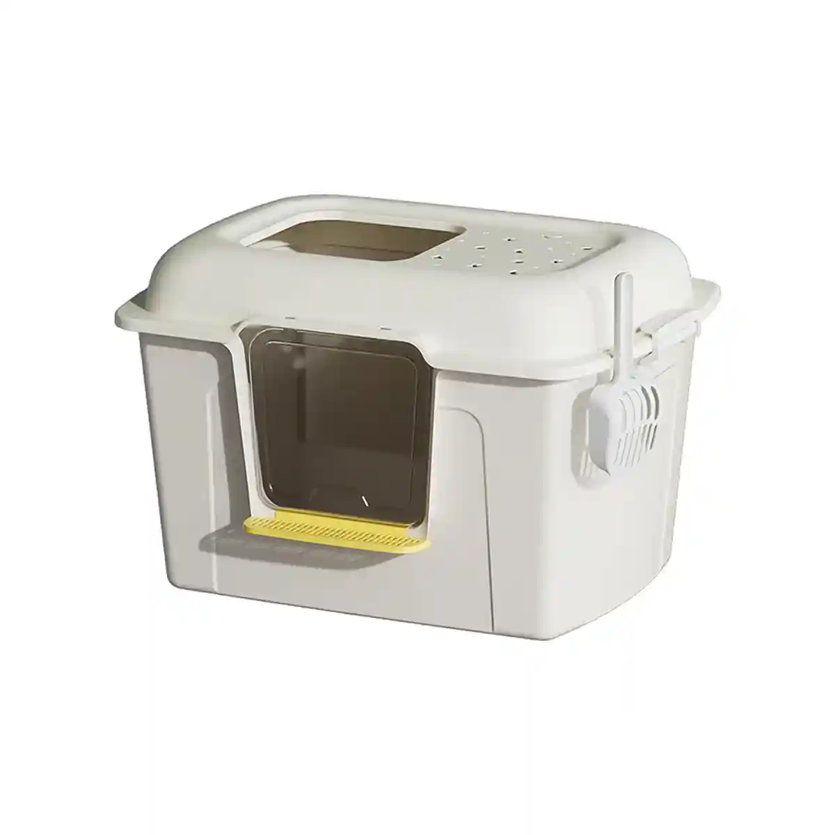 Spacious Enclosed Cat Litter Box With Dual Entry & Scoop - Image 14