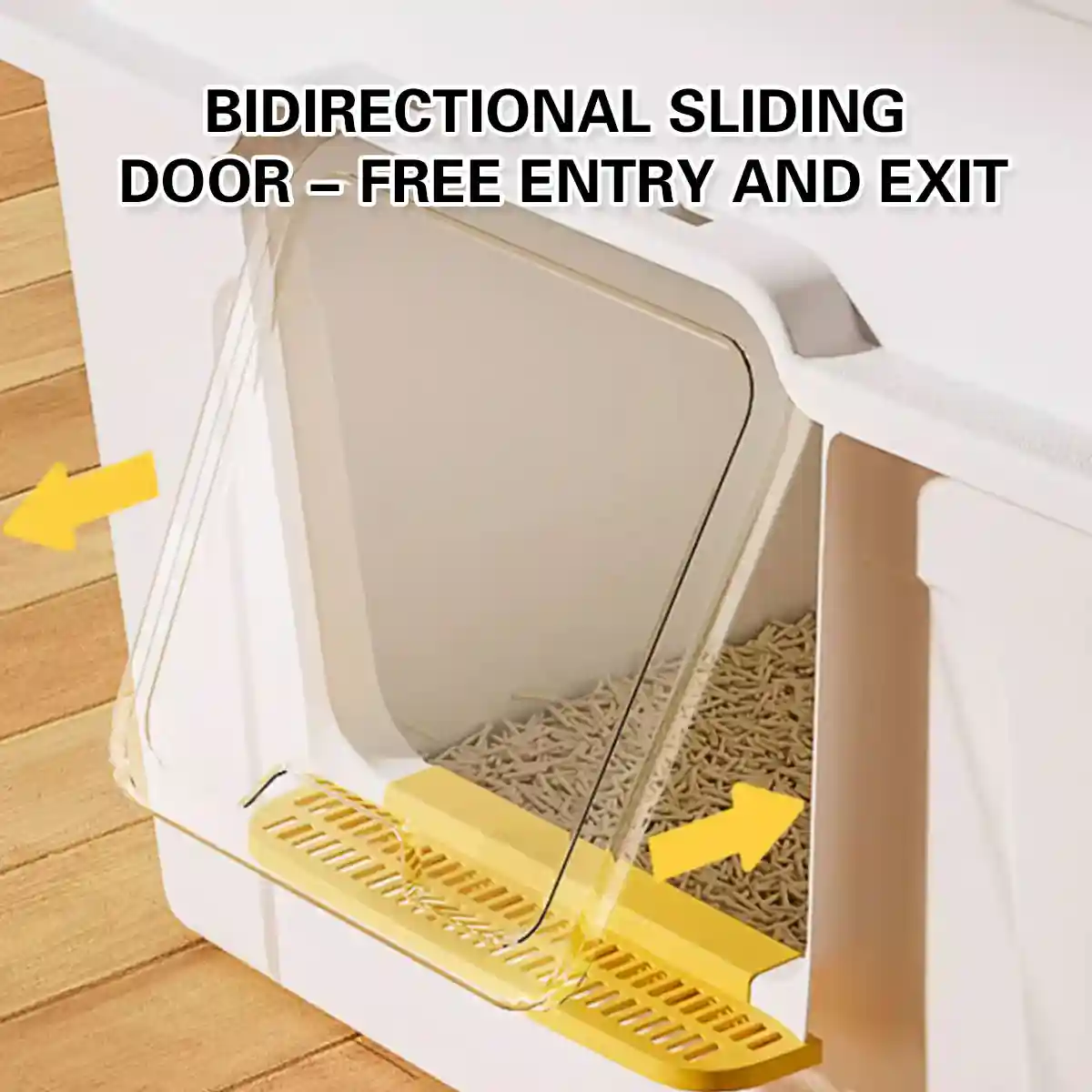 Spacious Enclosed Cat Litter Box With Dual Entry & Scoop - Image 5