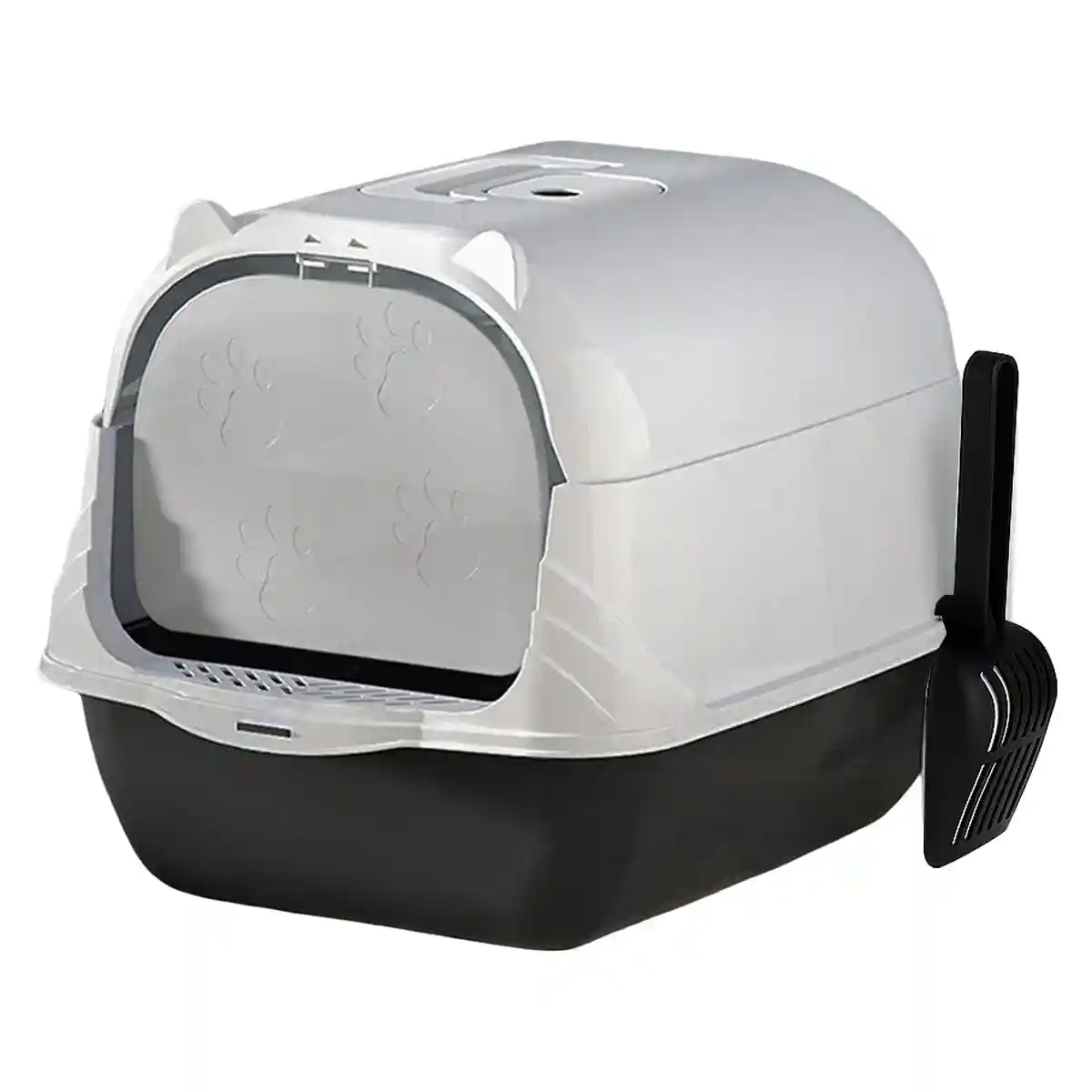 Oversized Enclosed Cat Litter Box with Flip Lid and Swing Doors - Image 14