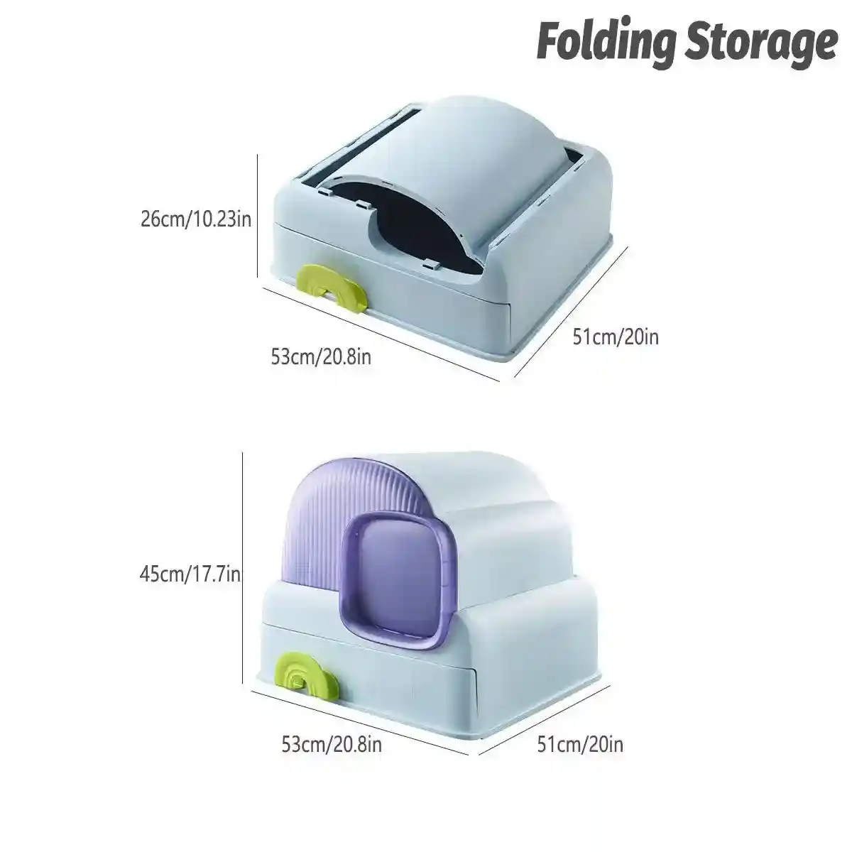 Foldable Cloud-Style Cat Toilet with Enclosed Cat Litter Box Design - Image 7