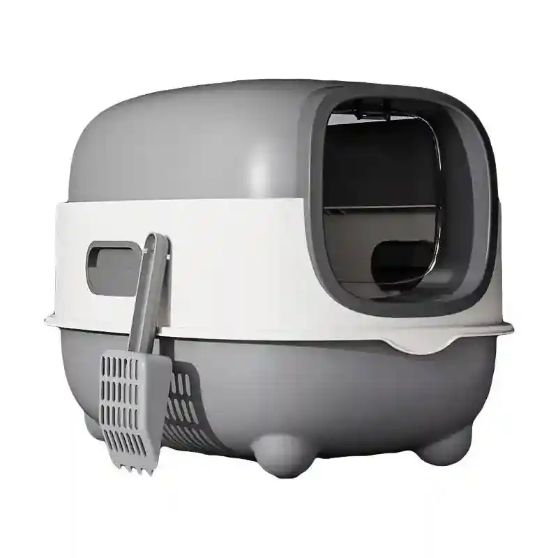 Large Enclosed Cat Litter Box Odor-Free with UV Sterilization & Flip Cover - Image 15