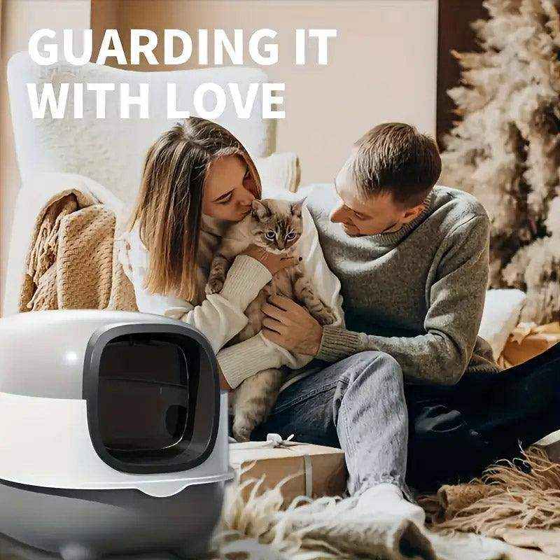 Large Enclosed Cat Litter Box Odor-Free with UV Sterilization & Flip Cover - Image 6