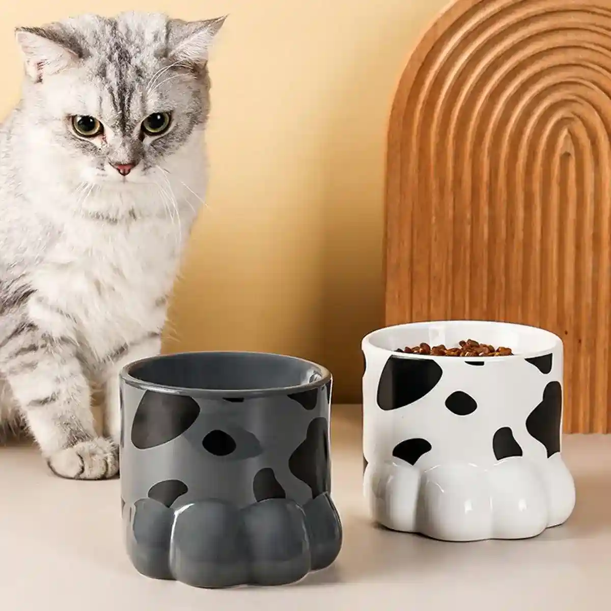Ergonomic Ceramic Cat Food Bowl - Image 3