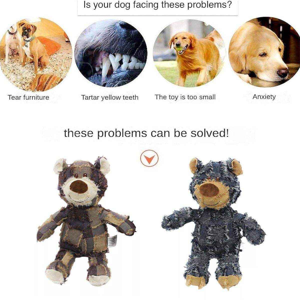 Extreme Bear Dog Toy Indestructible Robust Companion Chewers Chew Toys Training - Image 5