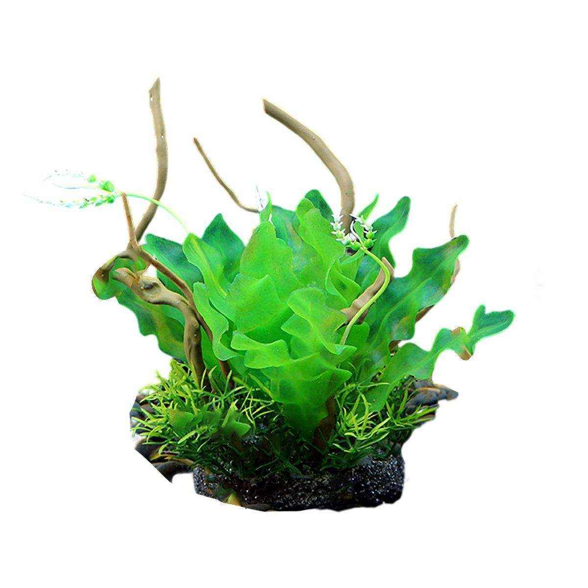 Faux Aquarium Plants Rock Decoration with Simulated Wood & Water Grass - Image 28