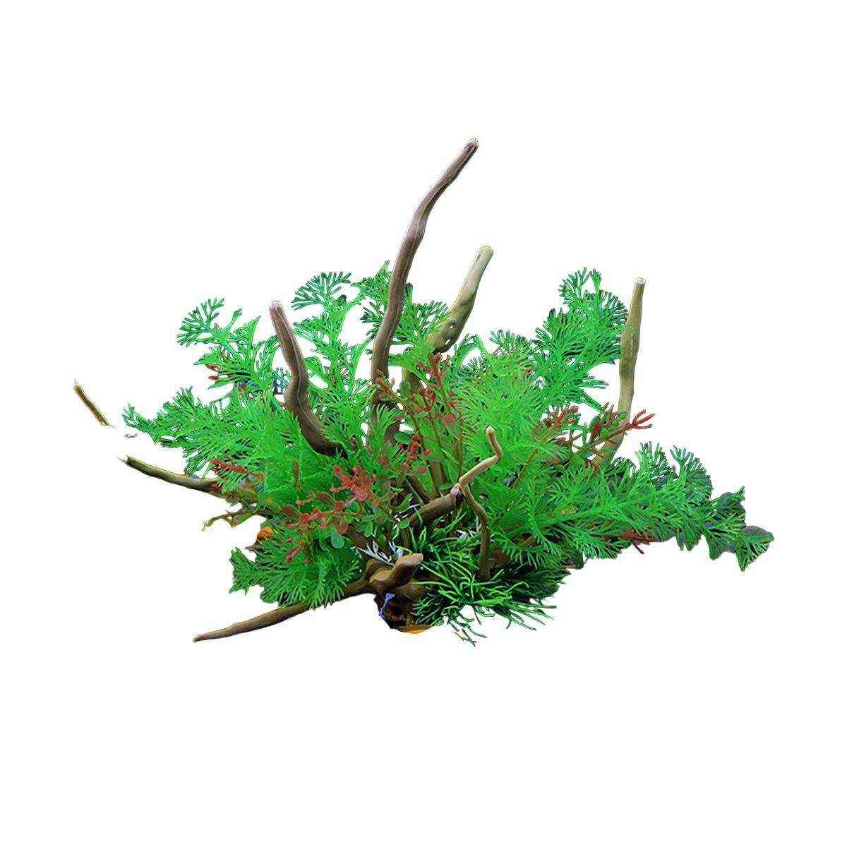 Faux Aquarium Plants Rock Decoration with Simulated Wood & Water Grass - Image 38