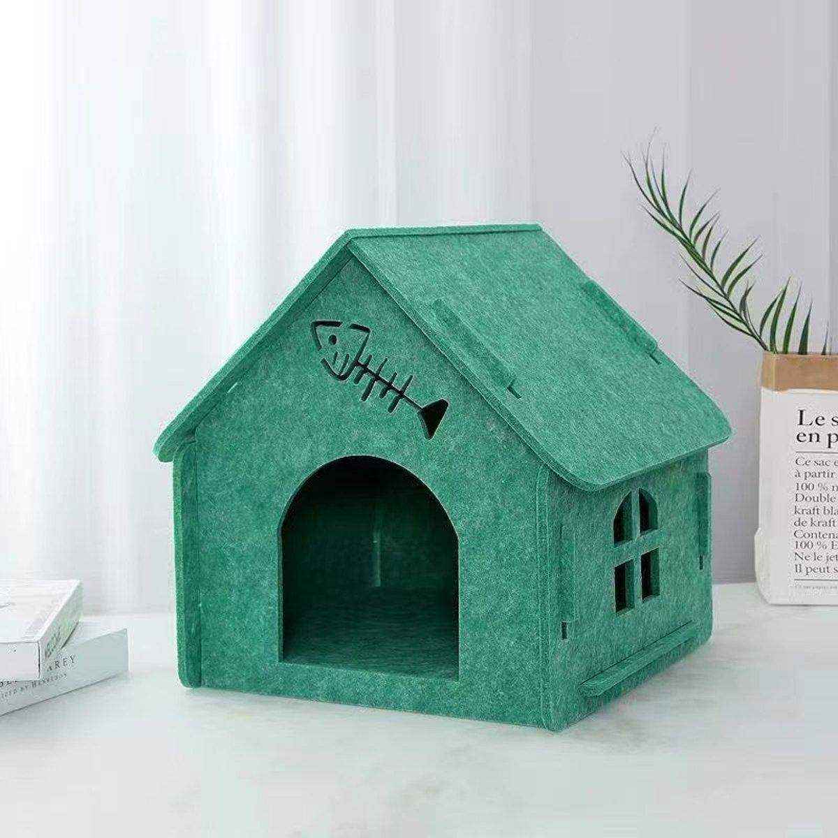 Cat Nest Eco-friendly Universal Removable Semi-enclosed Felt Cat House - Image 10
