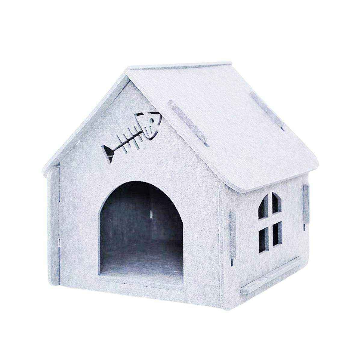 Cat Nest Eco-friendly Universal Removable Semi-enclosed Felt Cat House - Image 16