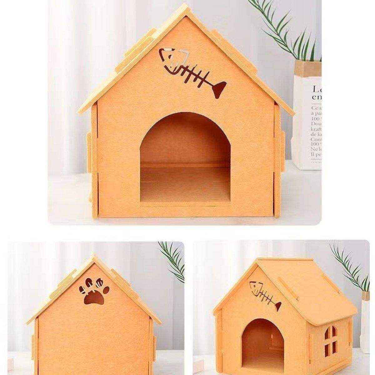 Cat Nest Eco-friendly Universal Removable Semi-enclosed Felt Cat House - Image 7