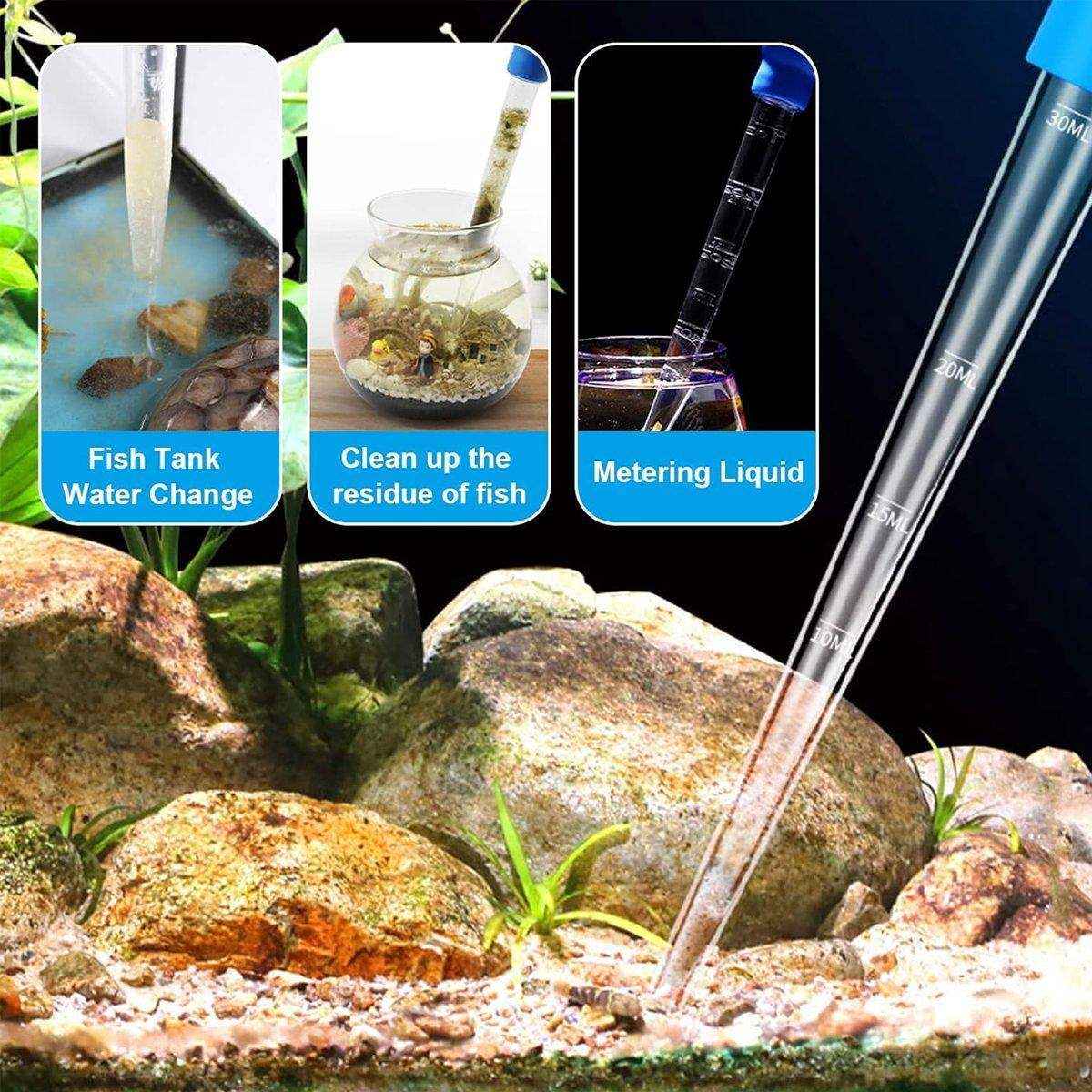2PCS Efficient Aquarium Maintenance with Fish Tank Cleaning Pipettes - Image 10