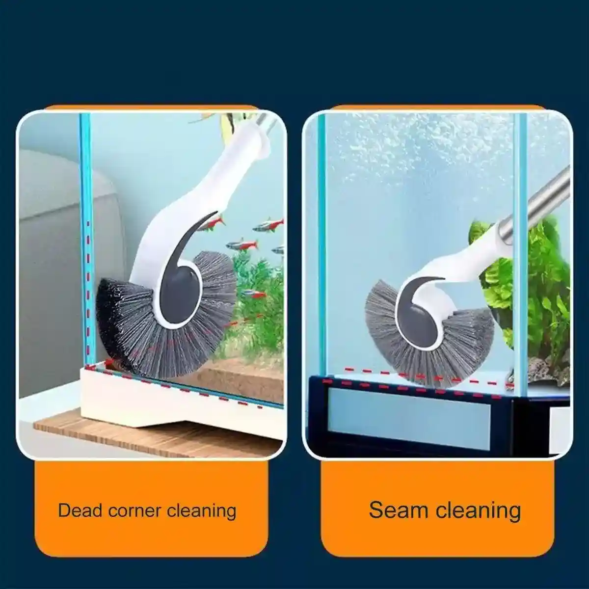 Fish Tank Conch Brush - 125cm Long Handle Aquarium Cleaner for Corners & Seams - Image 14