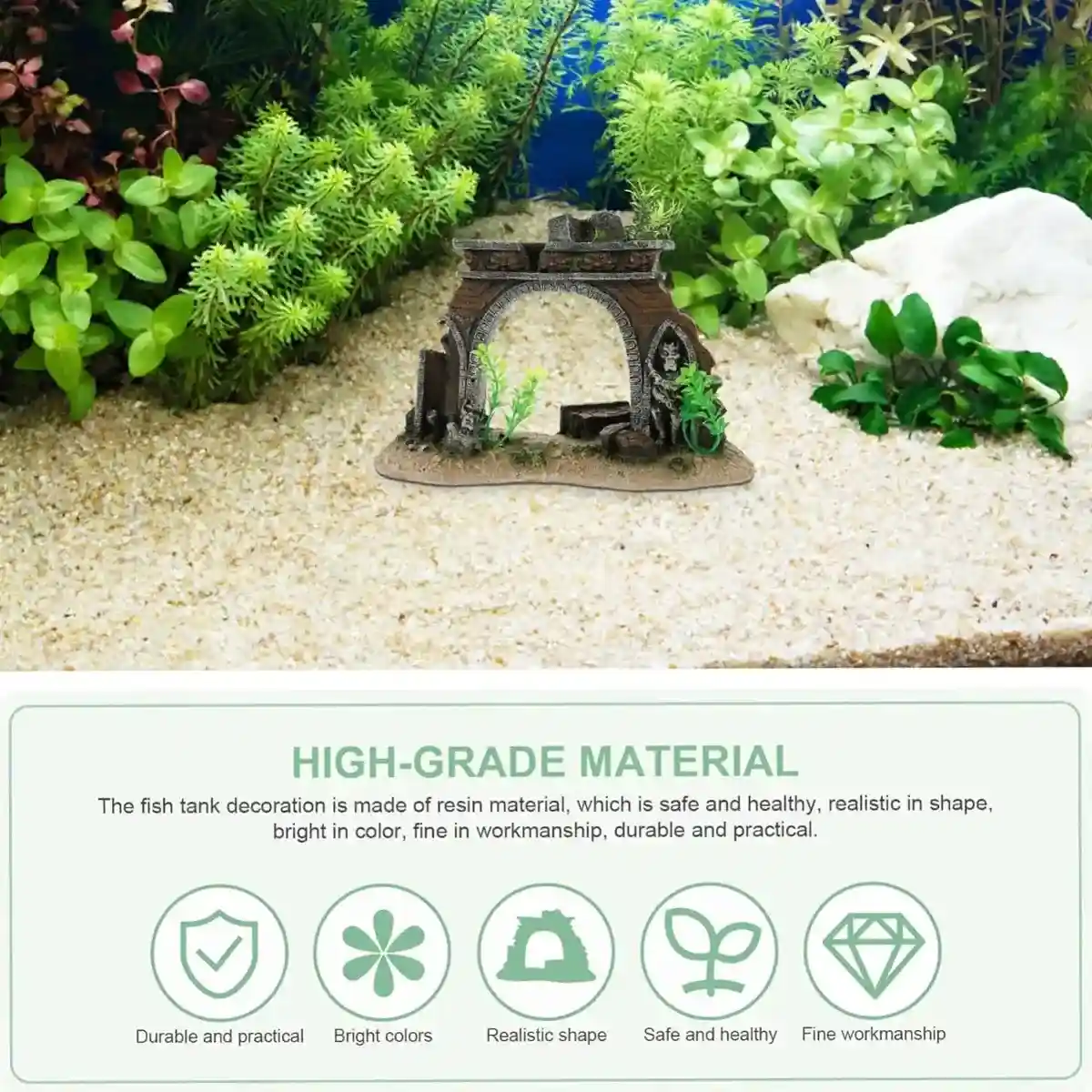 Aquarium Archway Ornament Fish Tank Decoration Resin Model - Image 4