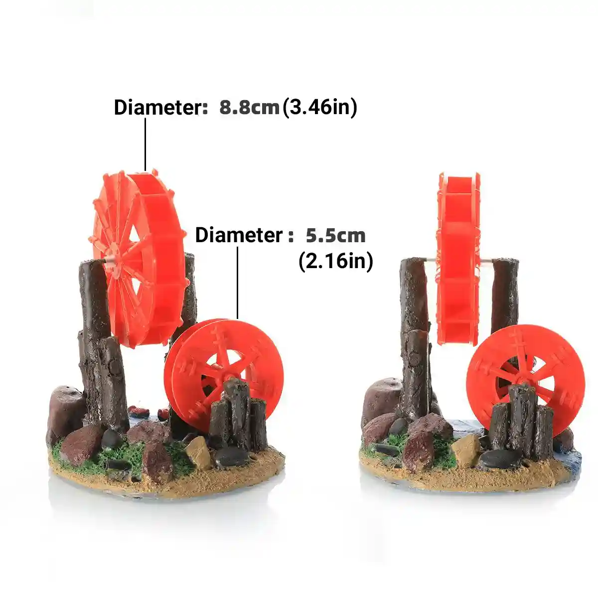 Fish Tank Fan Wheel Decoration Creative Resin Windmill Ornament for Aquarium - Image 4