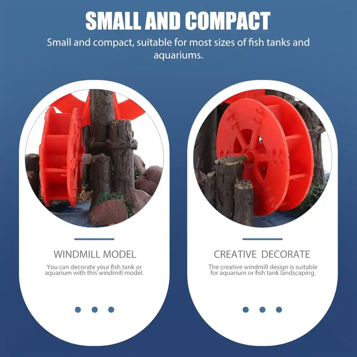 Fish Tank Fan Wheel Decoration Creative Resin Windmill Ornament for Aquarium - Image 7