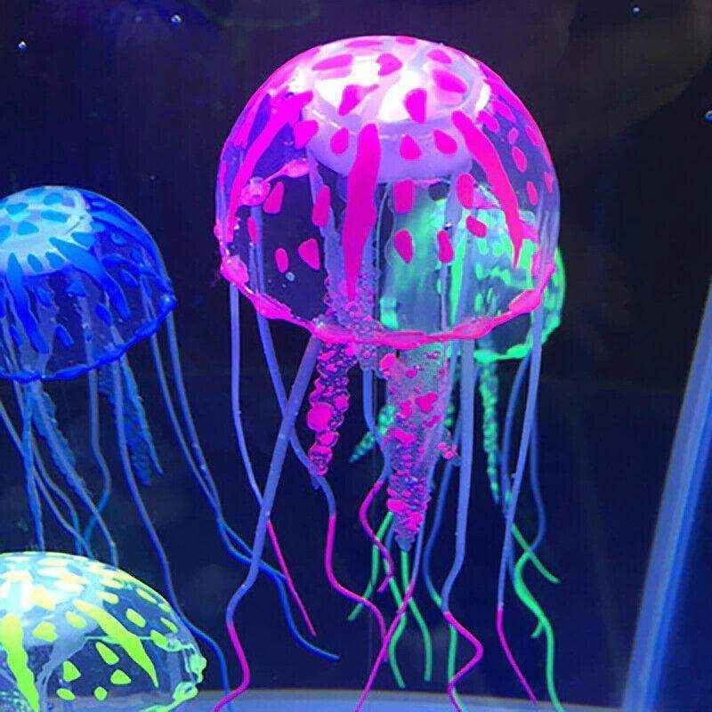 Glowing Jellyfish Ornament For Fish Tank 4 Colours - Image 11