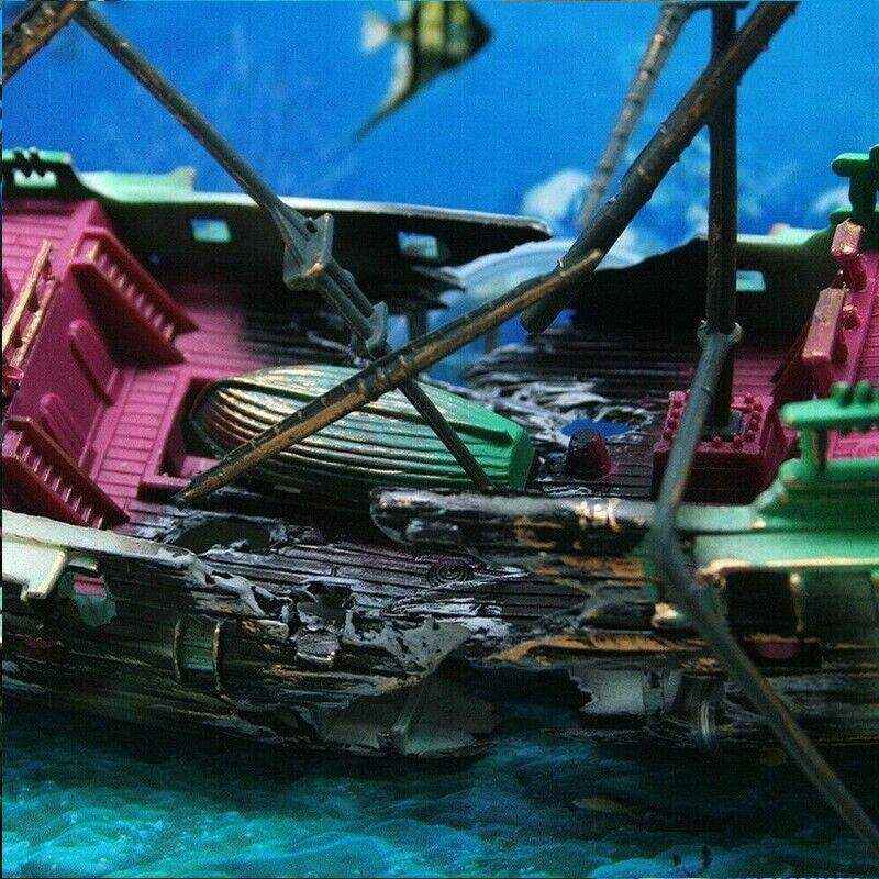 Split Wreck Ship Aquarium Decor - Image 5