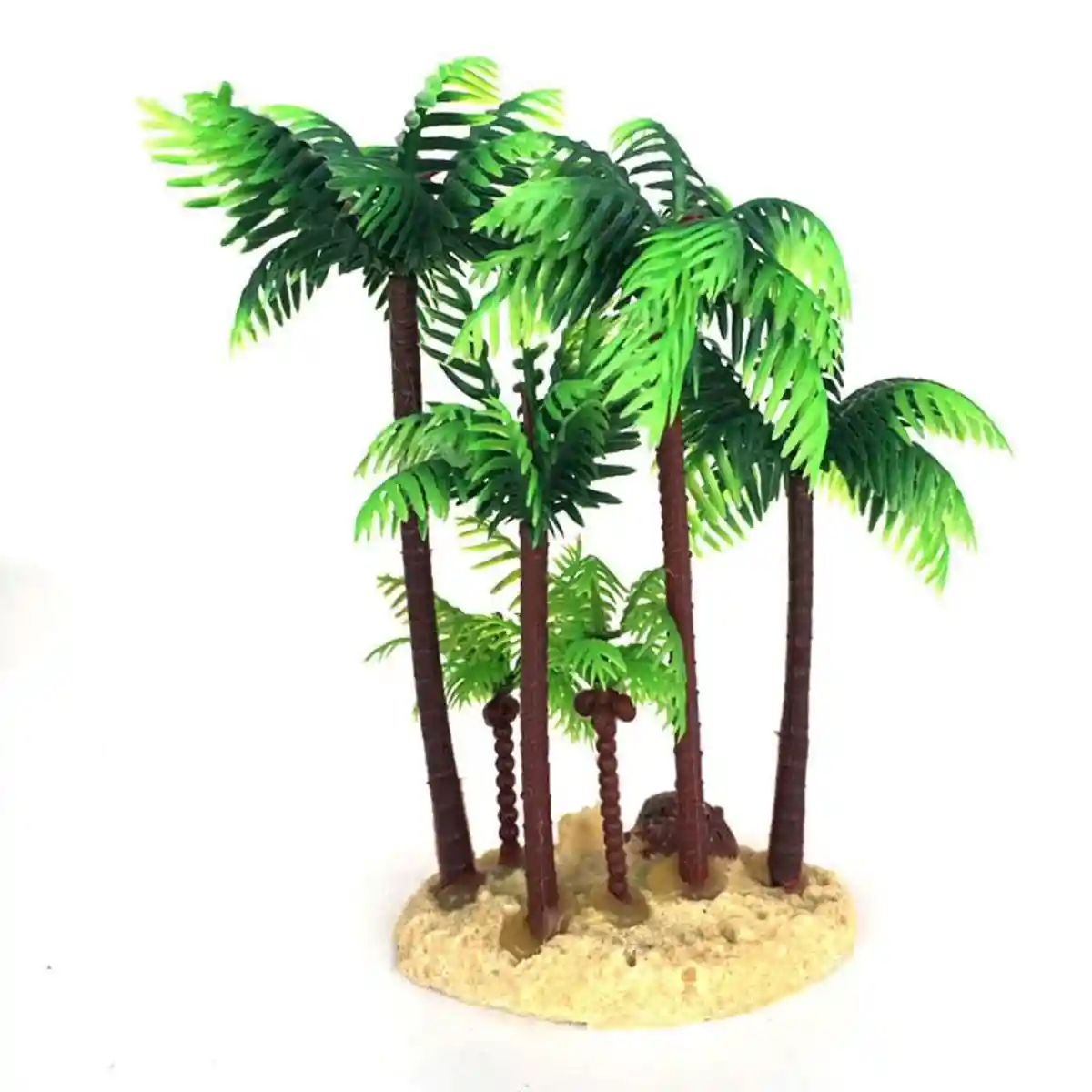 Fish Tank Plastic Coconut Tree Decoration Tropical Aquarium Ornament - Image 11