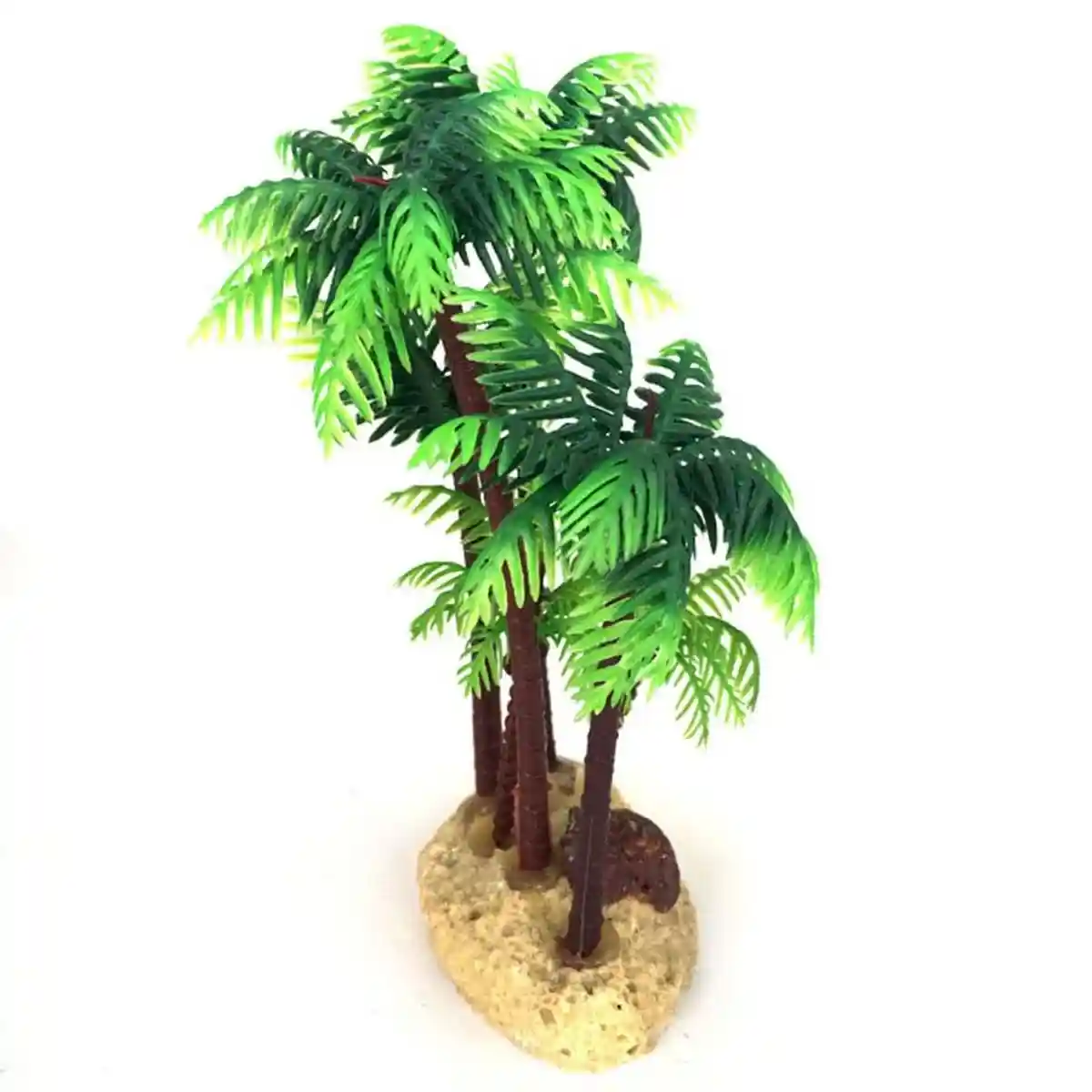 Fish Tank Plastic Coconut Tree Decoration Tropical Aquarium Ornament - Image 12