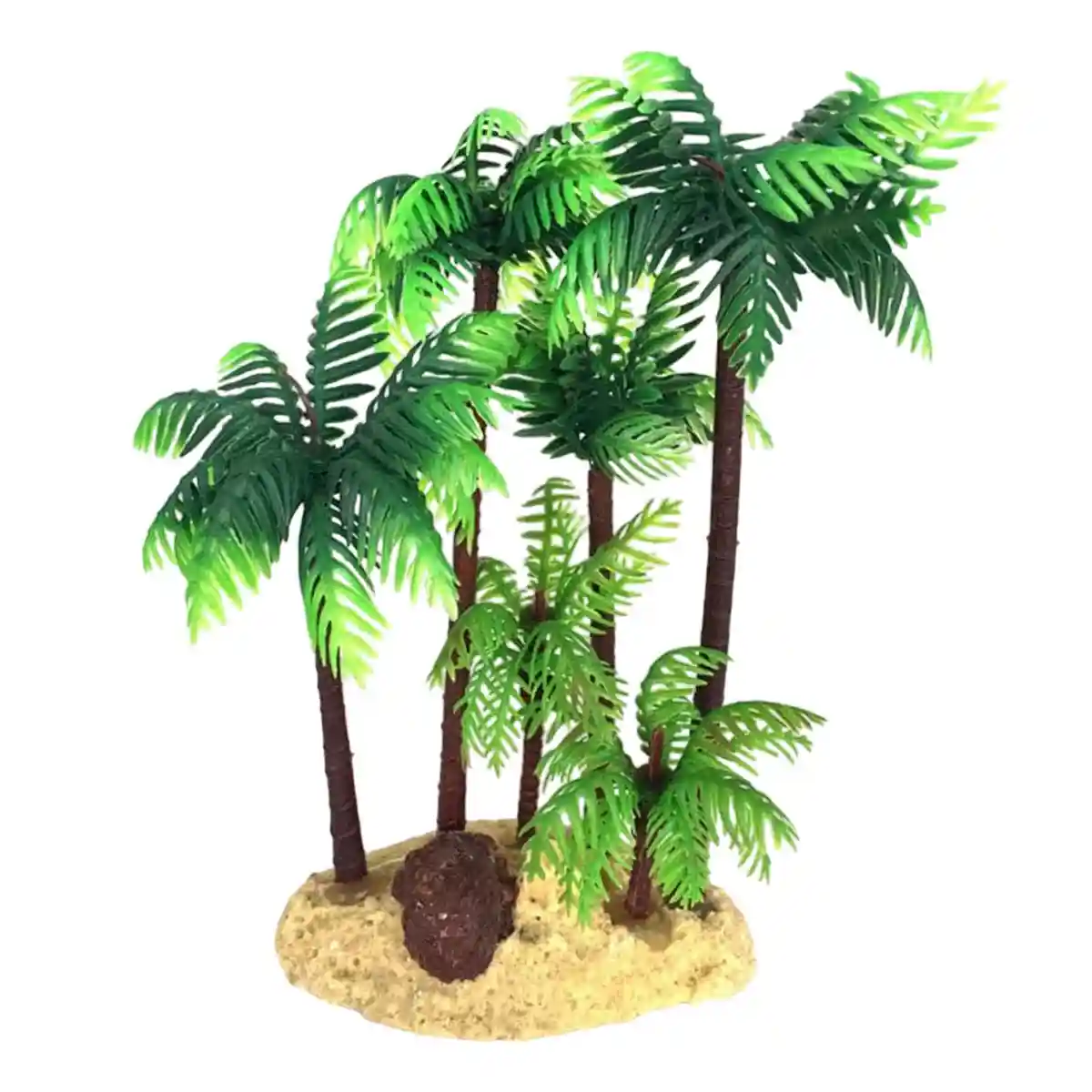 Fish Tank Plastic Coconut Tree Decoration Tropical Aquarium Ornament - Image 3