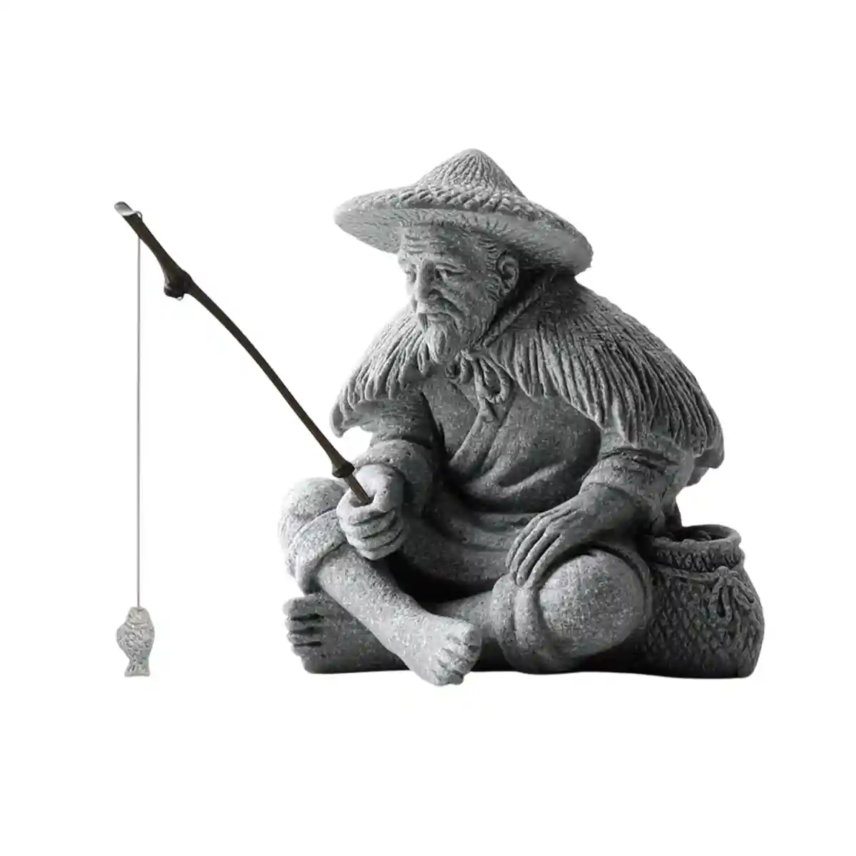Fishing Man Ornament Aquarium & Landscape Decor - Image 15