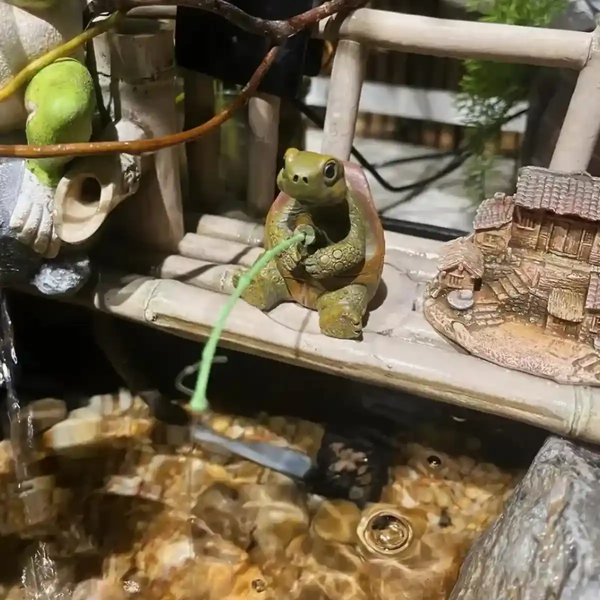 Fishing Turtle Ornament for Aquarium - Image 13
