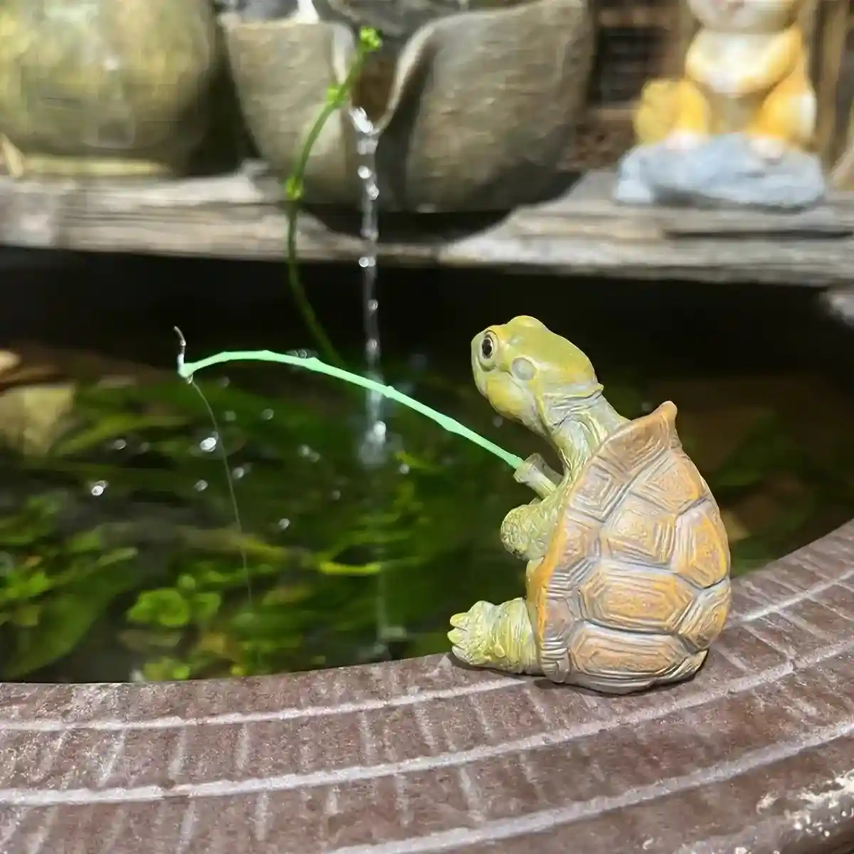 Fishing Turtle Ornament for Aquarium - Image 7