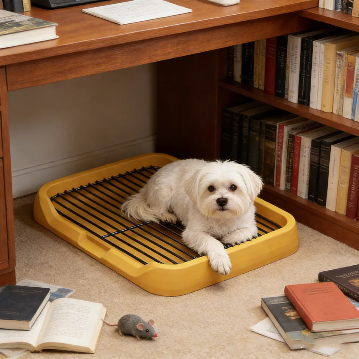 Flat Dog Toilet Tray With Iron Frame - Image 12