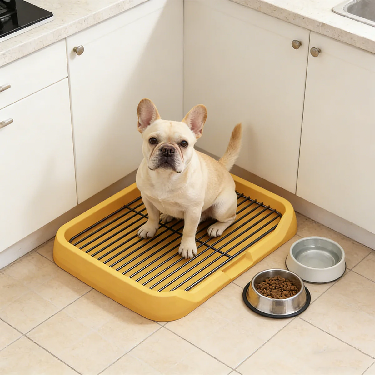 Flat Dog Toilet Tray With Iron Frame - Image 15