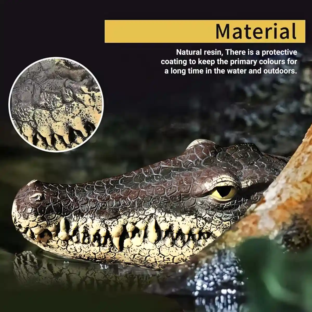 Floating Crocodile Head Ornament for Pool and Pond Decoration - Image 11