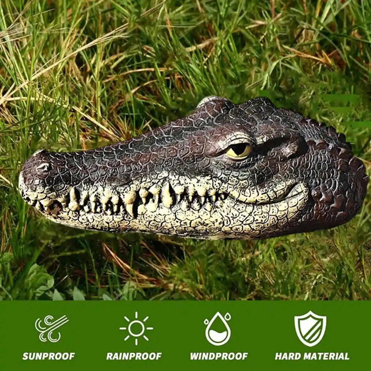 Floating Crocodile Head Ornament for Pool and Pond Decoration - Image 5