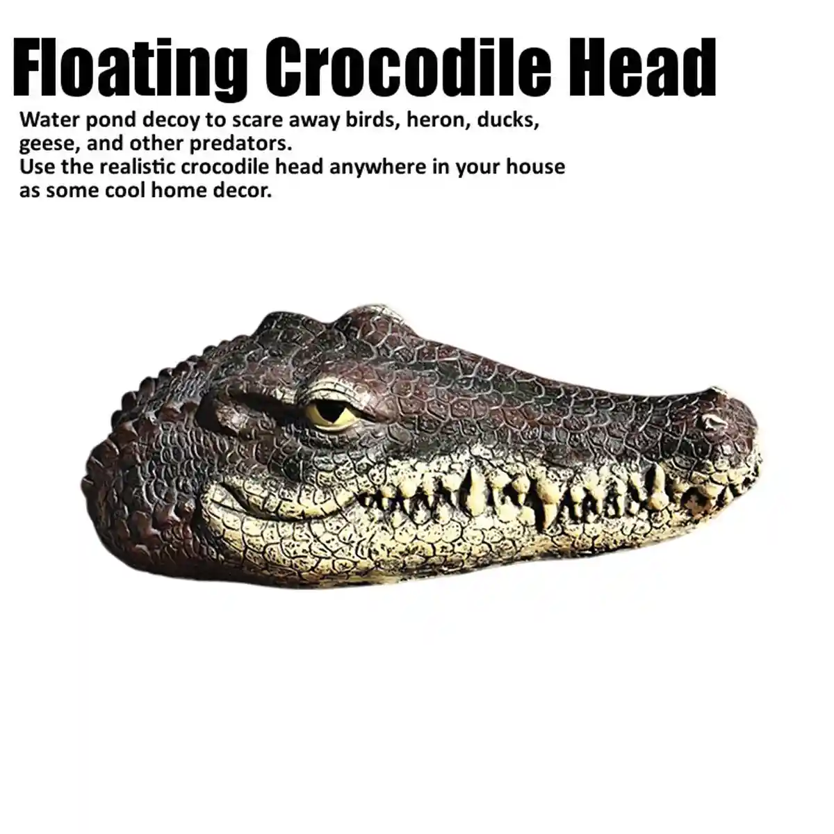 Floating Crocodile Head Ornament for Pool and Pond Decoration - Image 7