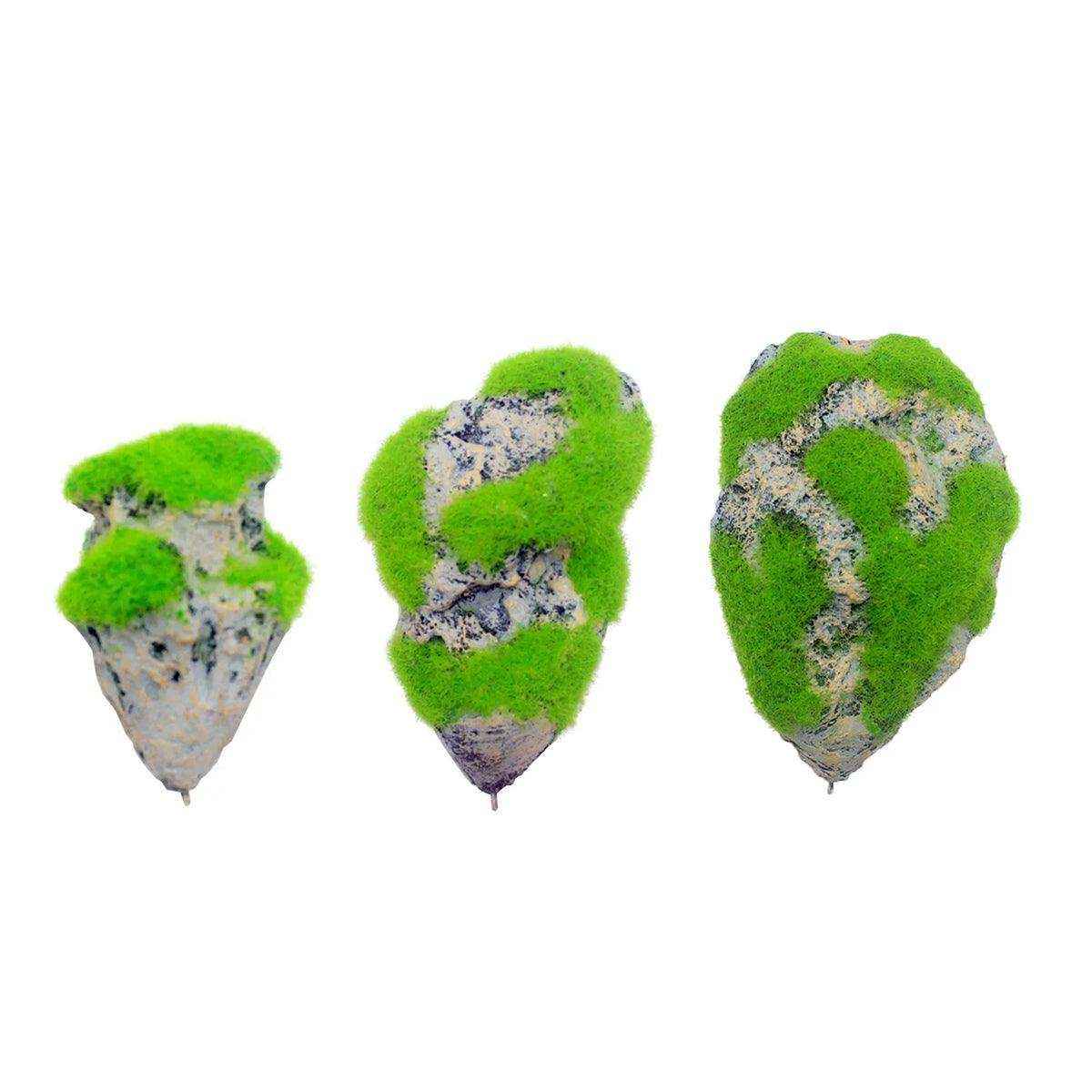 Floating Rock with Artificial Moss for Aquariums Decorative Aquarium Rock - Image 2