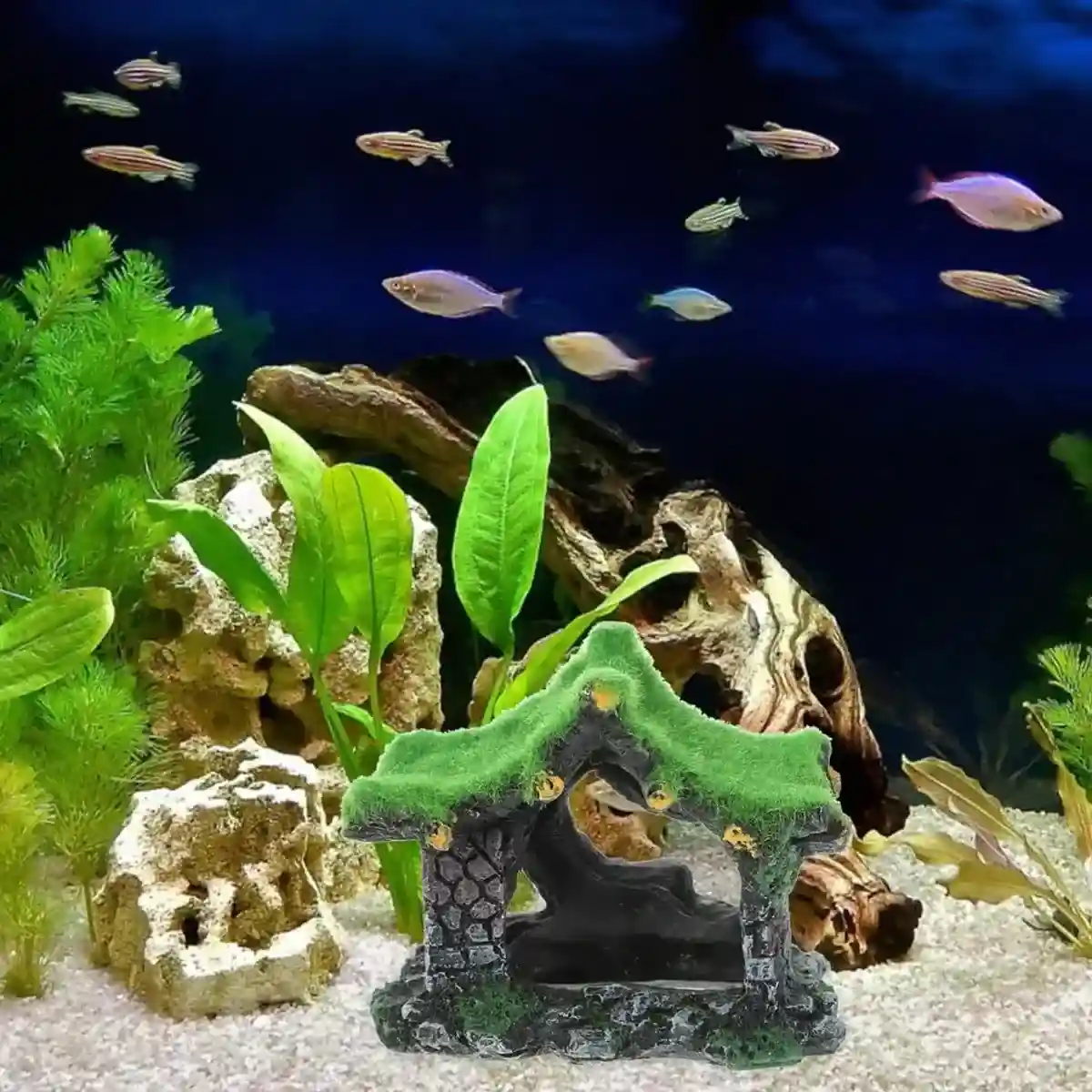 Flocking Aquarium Cave Decoration Fish Tank Hideout Ornament - Image 10