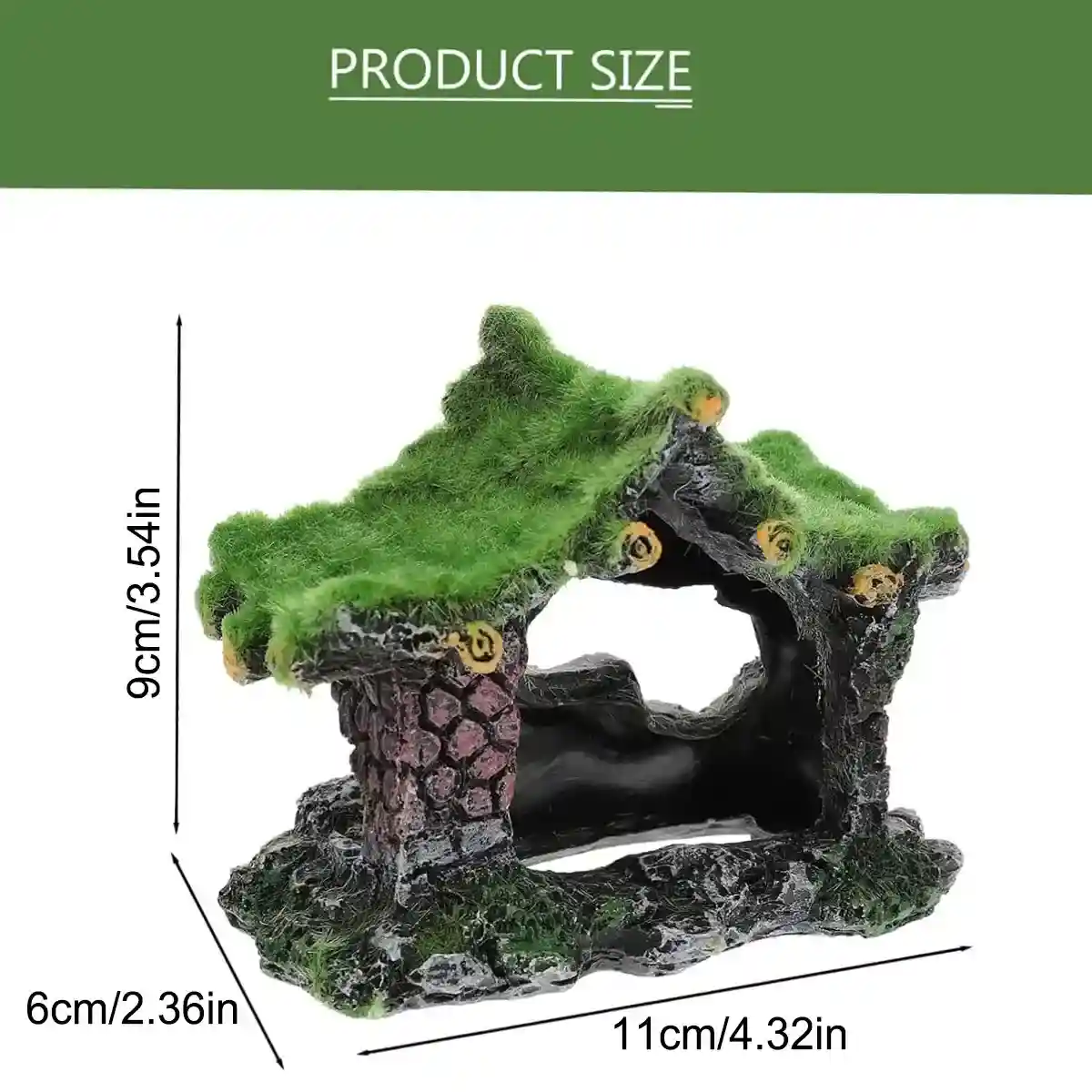 Flocking Aquarium Cave Decoration Fish Tank Hideout Ornament - Image 7