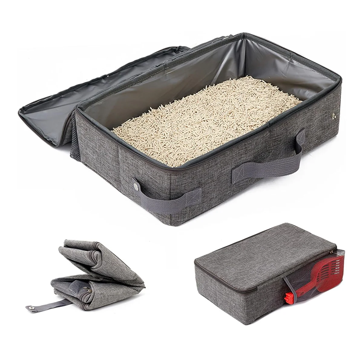 Foldable Cat Litter Box Waterproof Portable Travel Litter Tray - Image 11