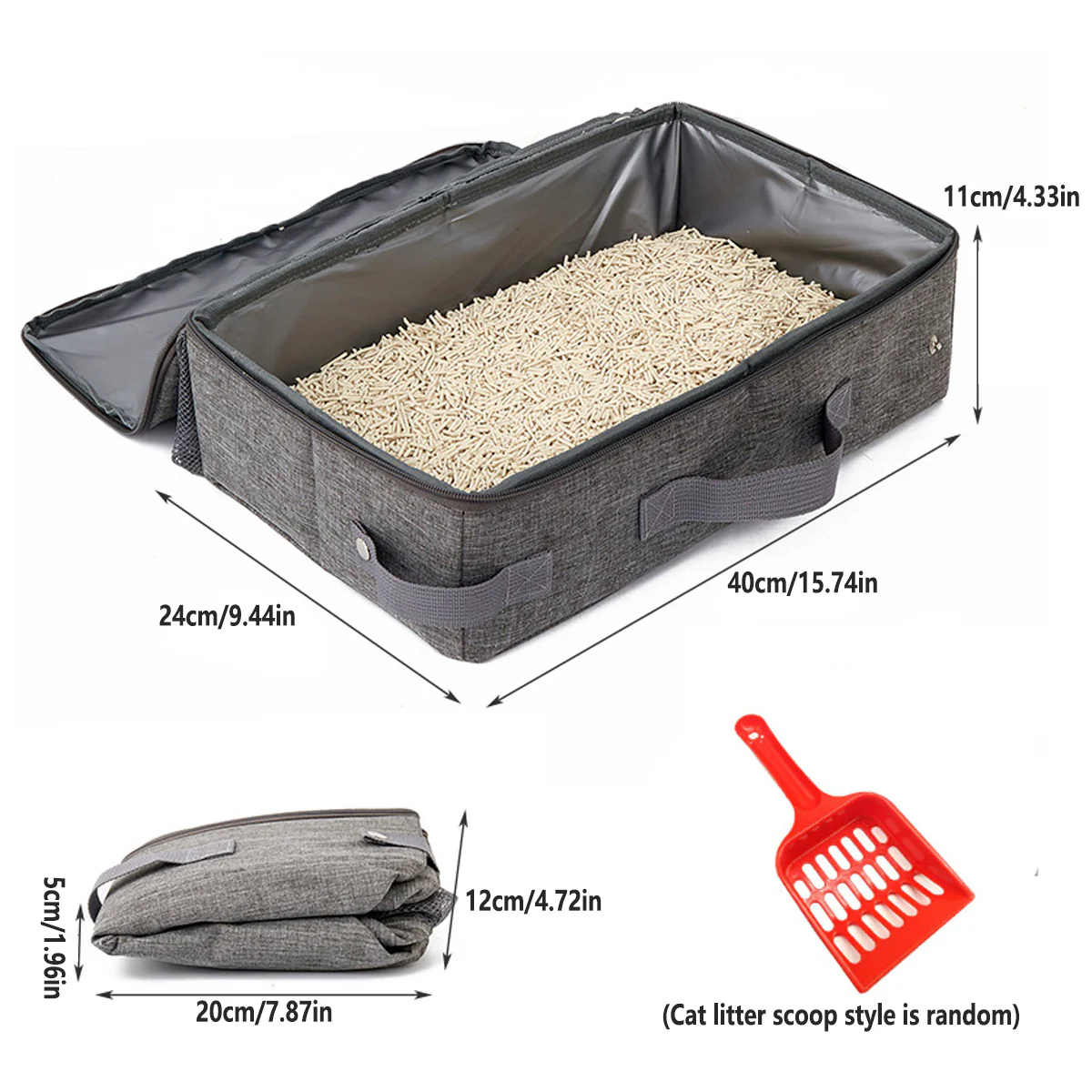 Foldable Cat Litter Box Waterproof Portable Travel Litter Tray - Image 6