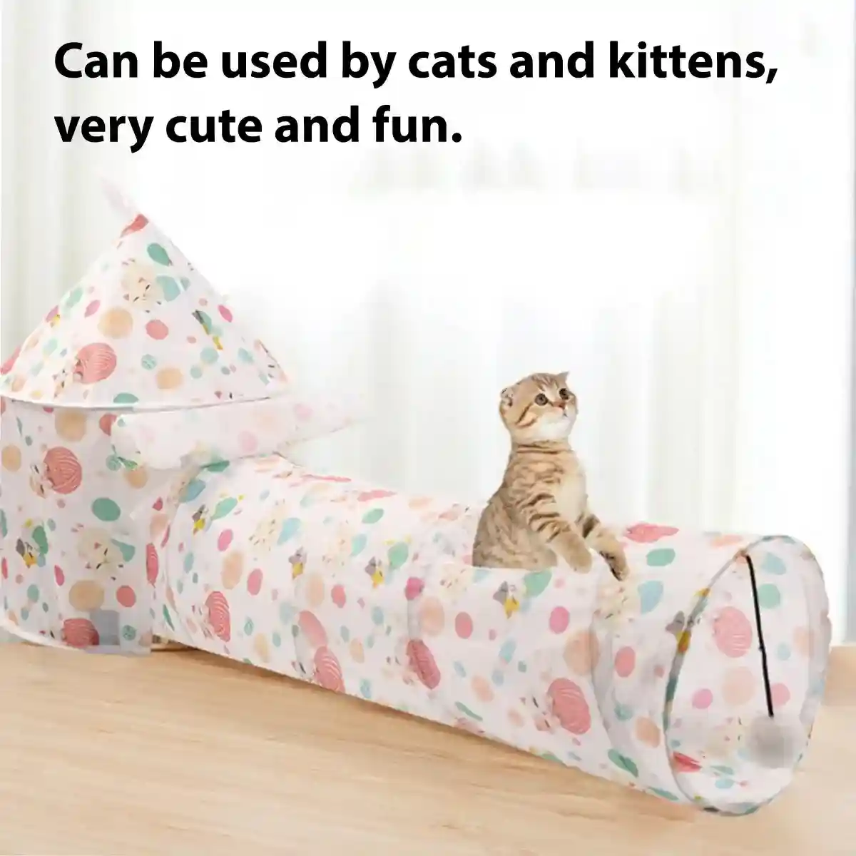 Interactive Tent Playhouse Cat Tunnel for Kittens and Small Pets - Image 9