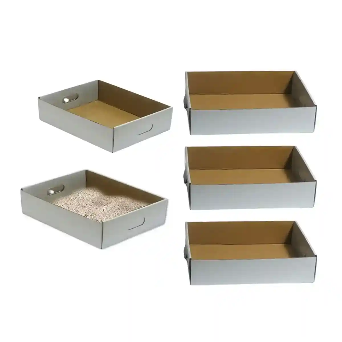 5PCS Foldable Disposable Cat Litter Boxes Waterproof Cardboard Design - Image 10
