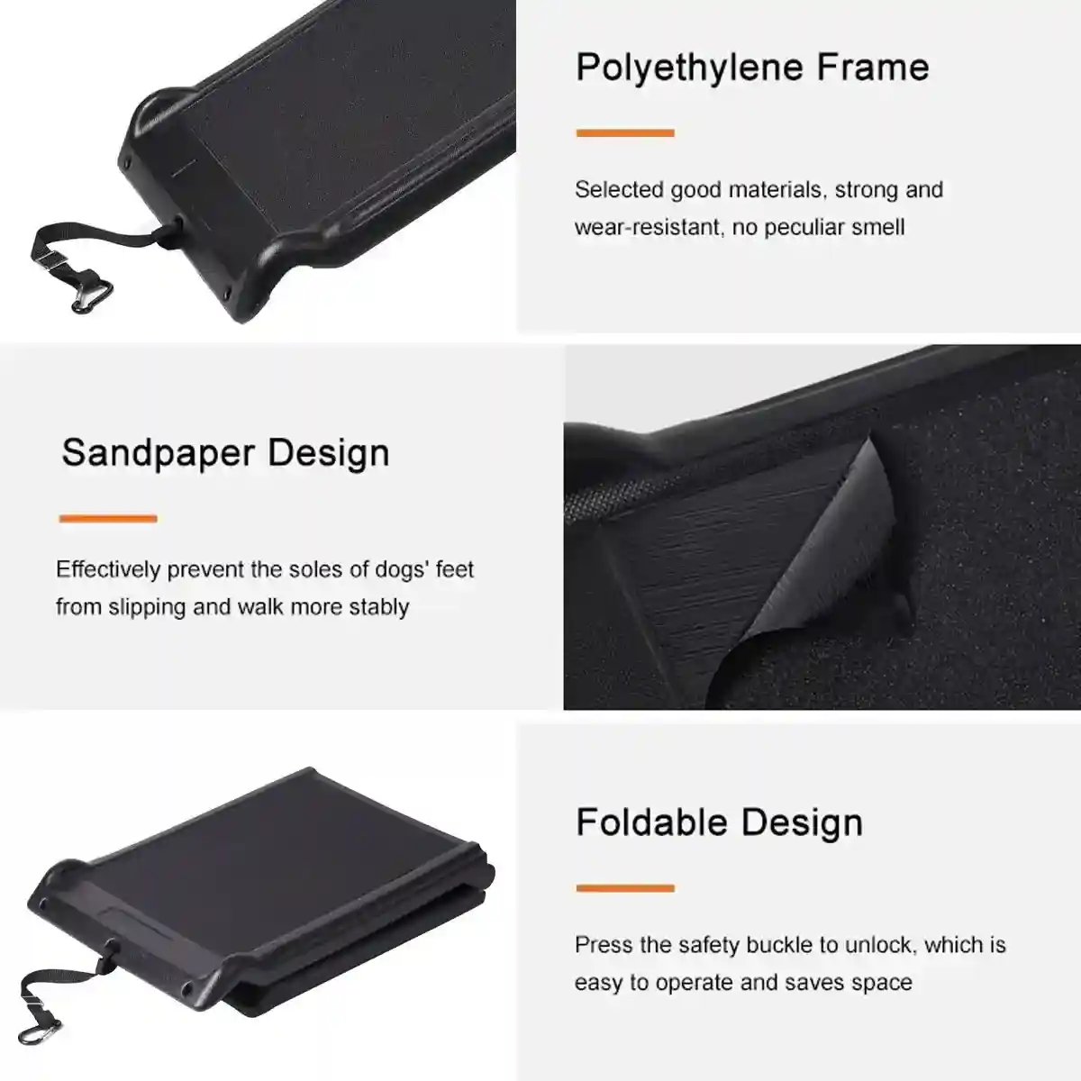Foldable Dog Car Ramp with Non-Slip Surface for Vehicle Access - Image 4