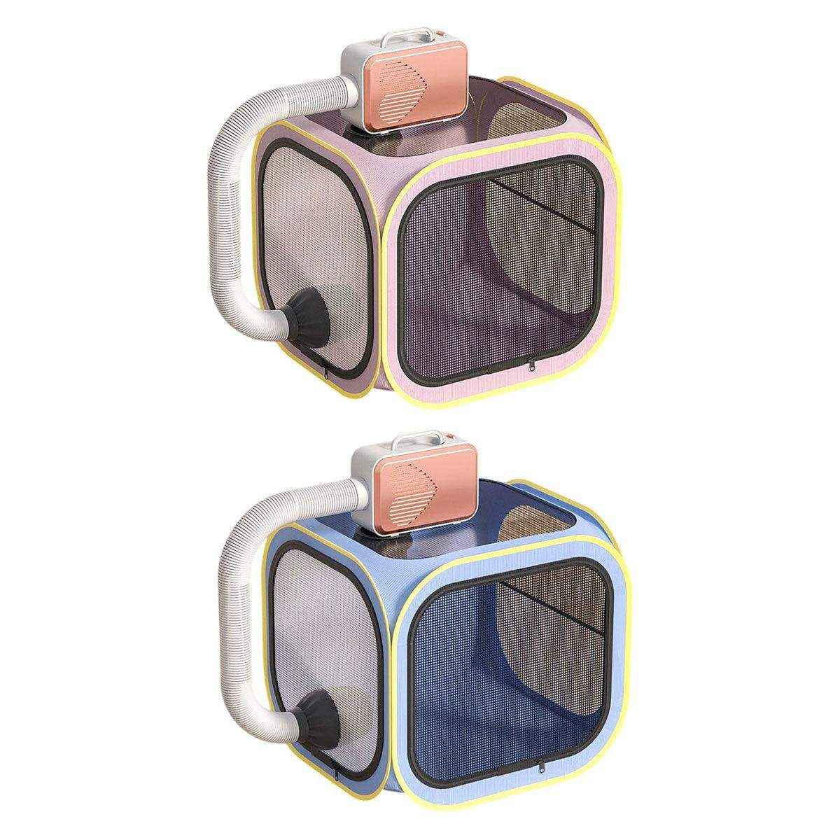 Portable Grooming Solution with Foldable Dog Dryer Box for Cats and Small Dogs - Image 2