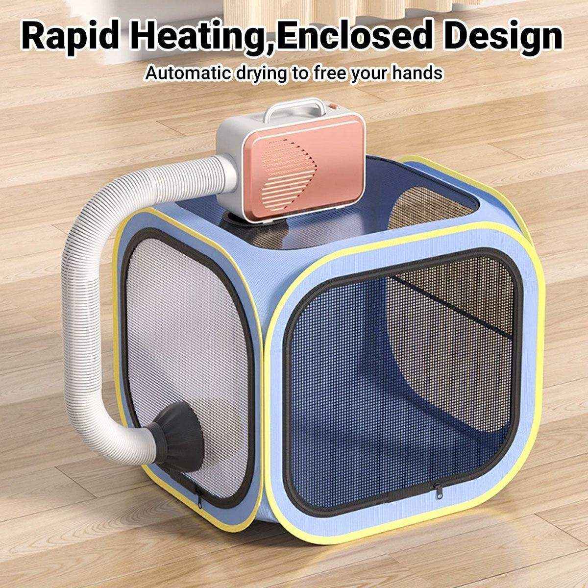 Portable Grooming Solution with Foldable Dog Dryer Box for Cats and Small Dogs - Image 4